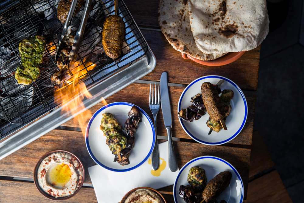 Fresh skewers and mezze at Maison Libanaise